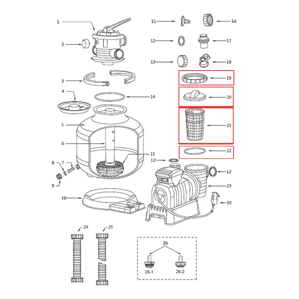 

For SPS200 Filter Basket Replacement Kit Pool Maintenance As Shown Replacement Filter Pump Kit Compatible With Models 58499