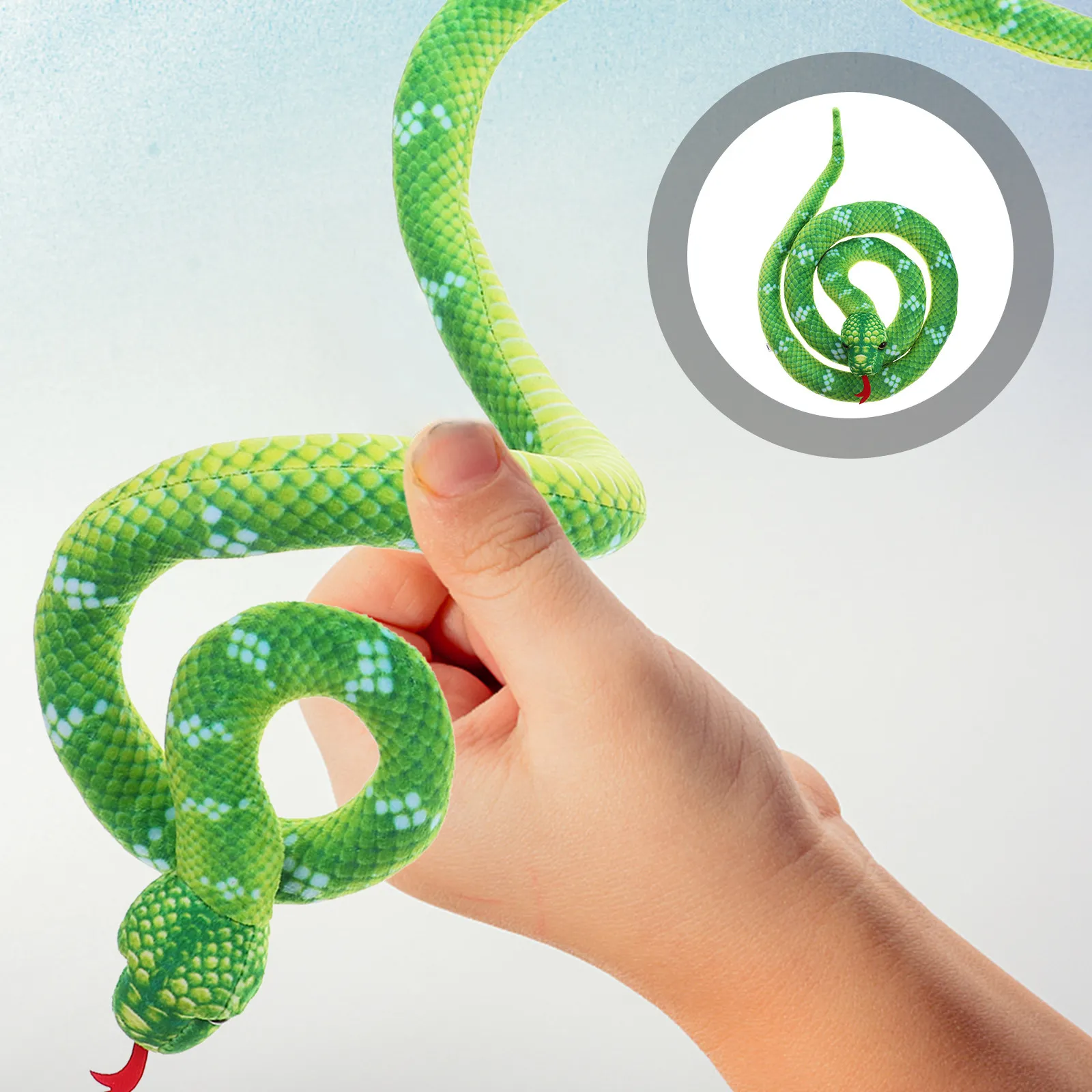 

Extra Soft Bendable Snake Stuffed Animal Realistic Coiling Design for Kids Adults Collectors Stress Relief Decor Gift