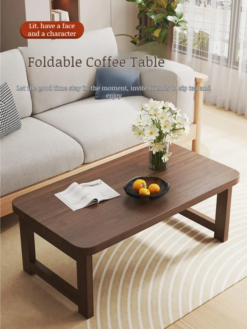 Small household foldable coffee table living room small low table bay window tea table study small table computer table and