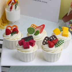 Artificial Fruit Cake Dessert Wedding Party Decoration Cake Decoration Photography Professional Food Simulation Cake Model QTG10