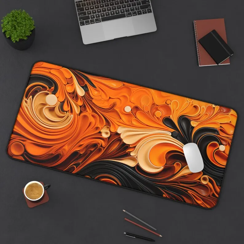 

Colorful Swirl Pattern Mouse Pad, Suitable for Office Desks and Home Computers, with A Non-slip Design, Also Ideal for Gamers.