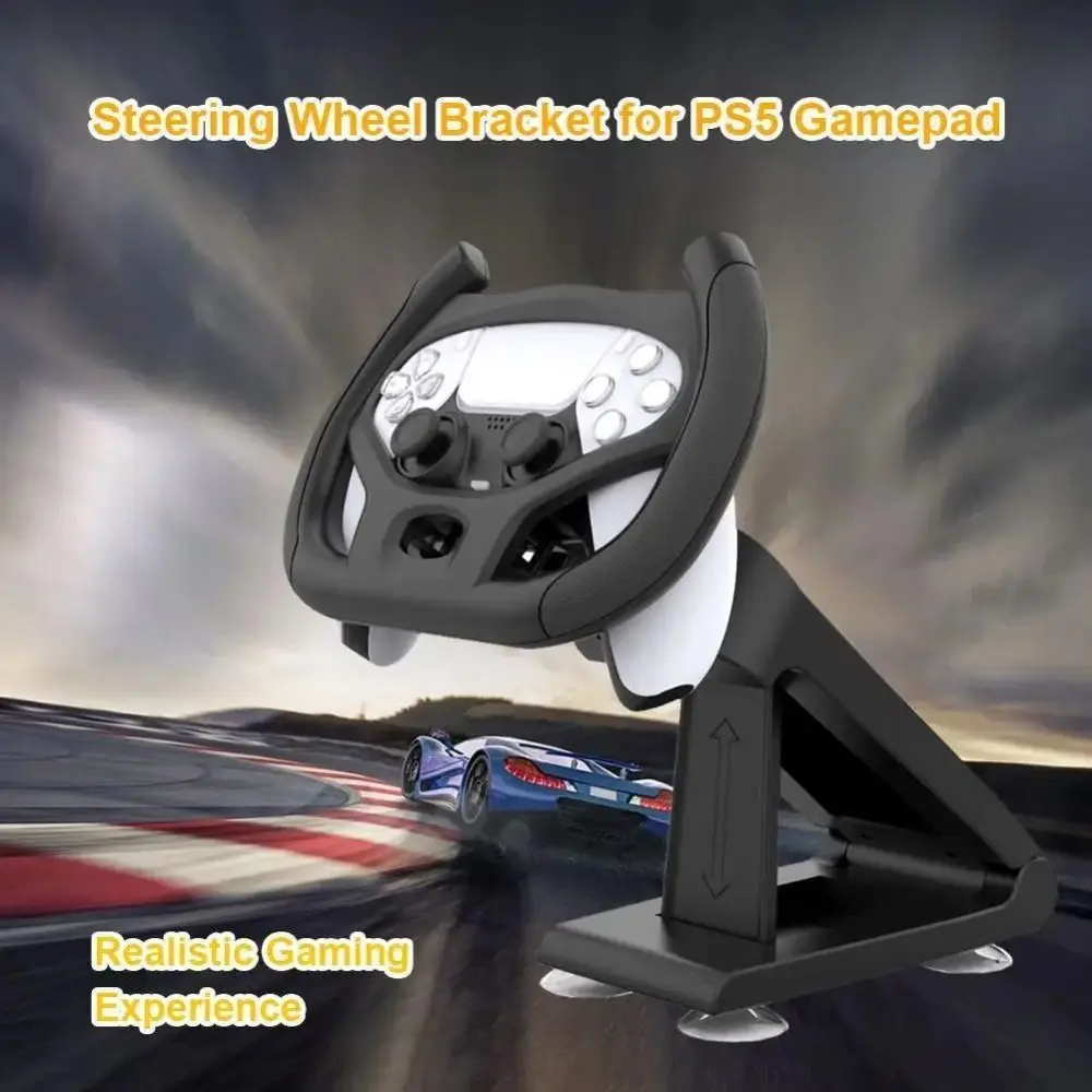 

Multi Axis Gaming Steering Wheel Professional Durable Races Game Handle Holder Sucker ABS for Sony PS5