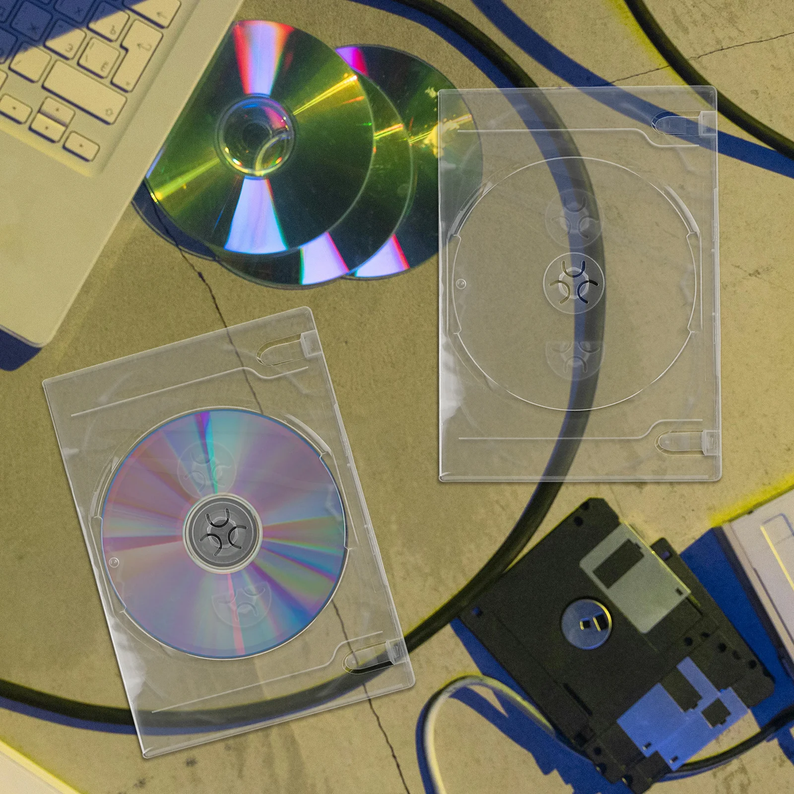 

10Pcs Sturdy Cd Case Reusable Plastic Organizer Clear Disc Storage Box Portable Dvd Protector Scratch Proof Cd Box