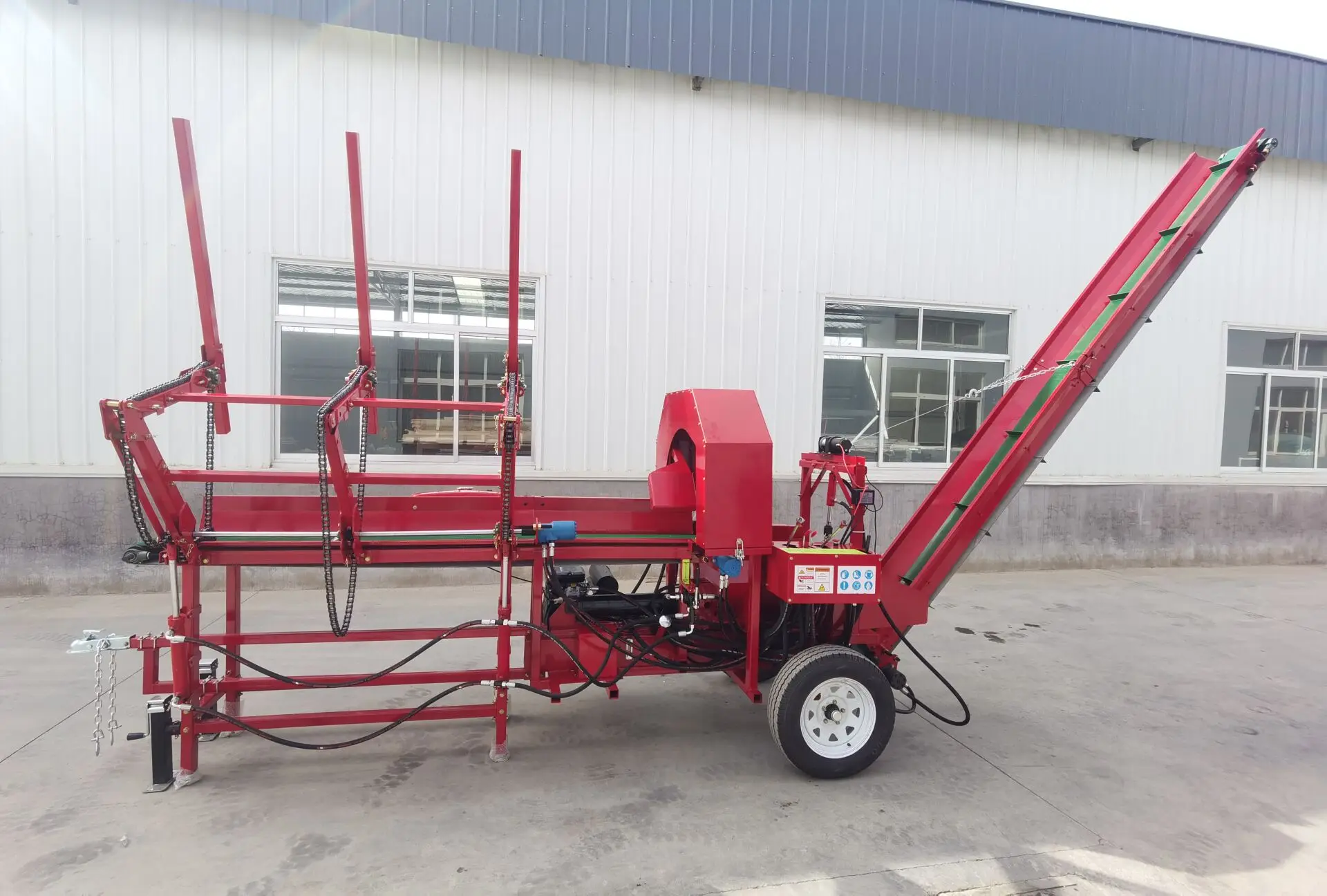 【Hot】35ton 50cm Log Splitting Fire wood Processor Machine Firewood Processor