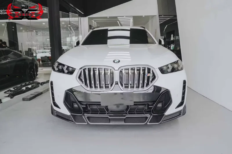 Wholesale For BMW X6 G06 lci FD Style Carbon Fiber Front Bumper Front Lip Spoiler Body Kit