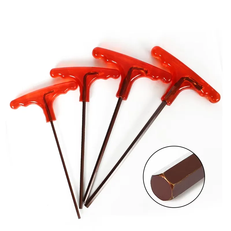 1pc T-Typ Innensechskantschlüssel 2-10mm Innensechskantschlüssel Extra Lange Typ Inbusschlüssel Schlüssel T griff Schraubenschlüssel Reparatur Werkzeuge – Detail 1
