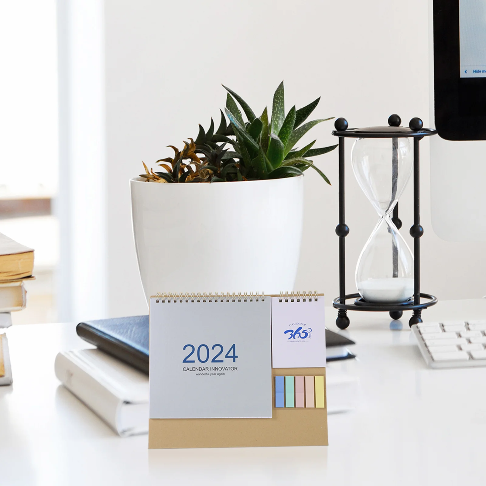 

Desk Calendar 2024 Business Memo Minimalist Creative Design Daily Planning Desktop Flip Calendar Office Desk Decoration
