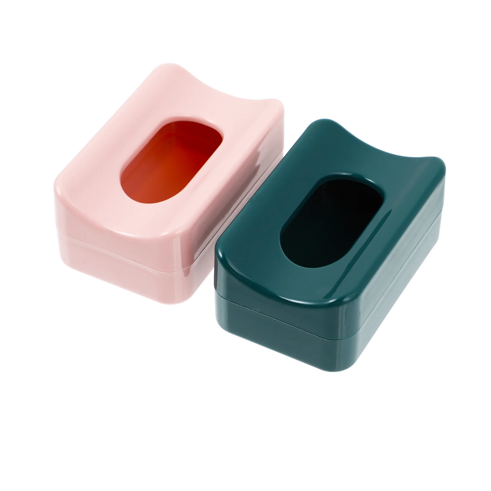 2pcs Nail Manicure Powder Storage Container Ergonomic Arc Design For Dipping Powder Loose Glitter Recycling Nail