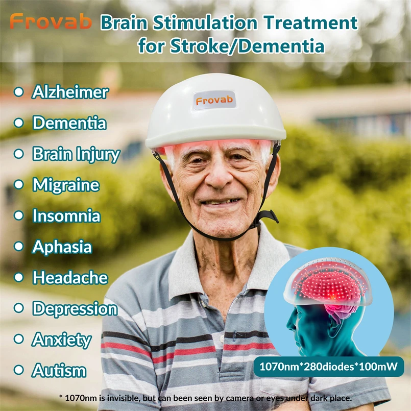 28W Brain Treatment Cap Alzheimer Therapy Gifts for People with Autism Photobiomodulation Devices Increase Oxygen Consumption