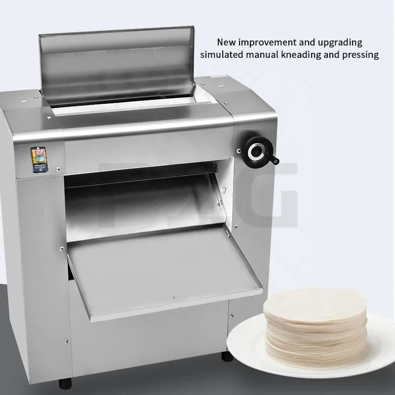 Small Dough Sheeter Kneading Machine, Automatic Chapati Pizza Croissant Presser Fondant Cutter Roller