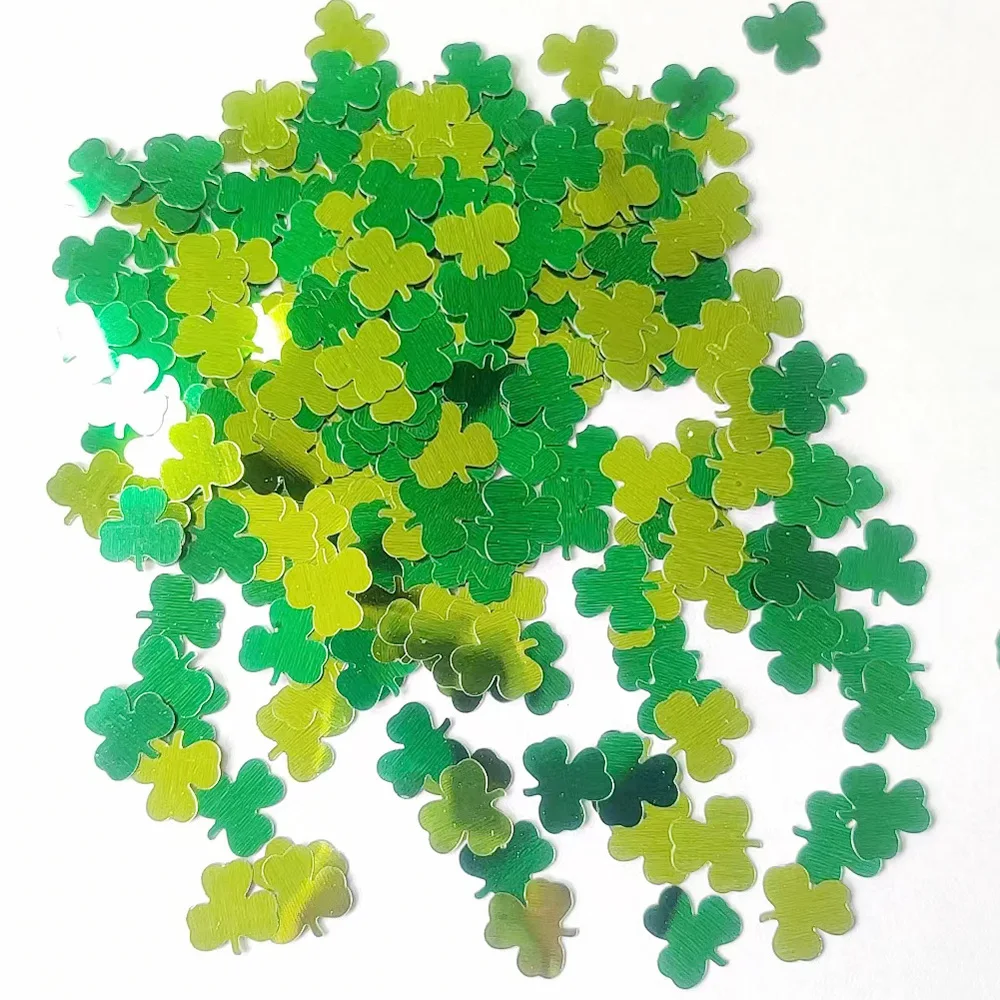 St. Patrick\'s Day Decoration Shamrock Beer Uncle Throws Confetti Irish Day Party Decoration Four Leaf Clover Green Leaf Confetti