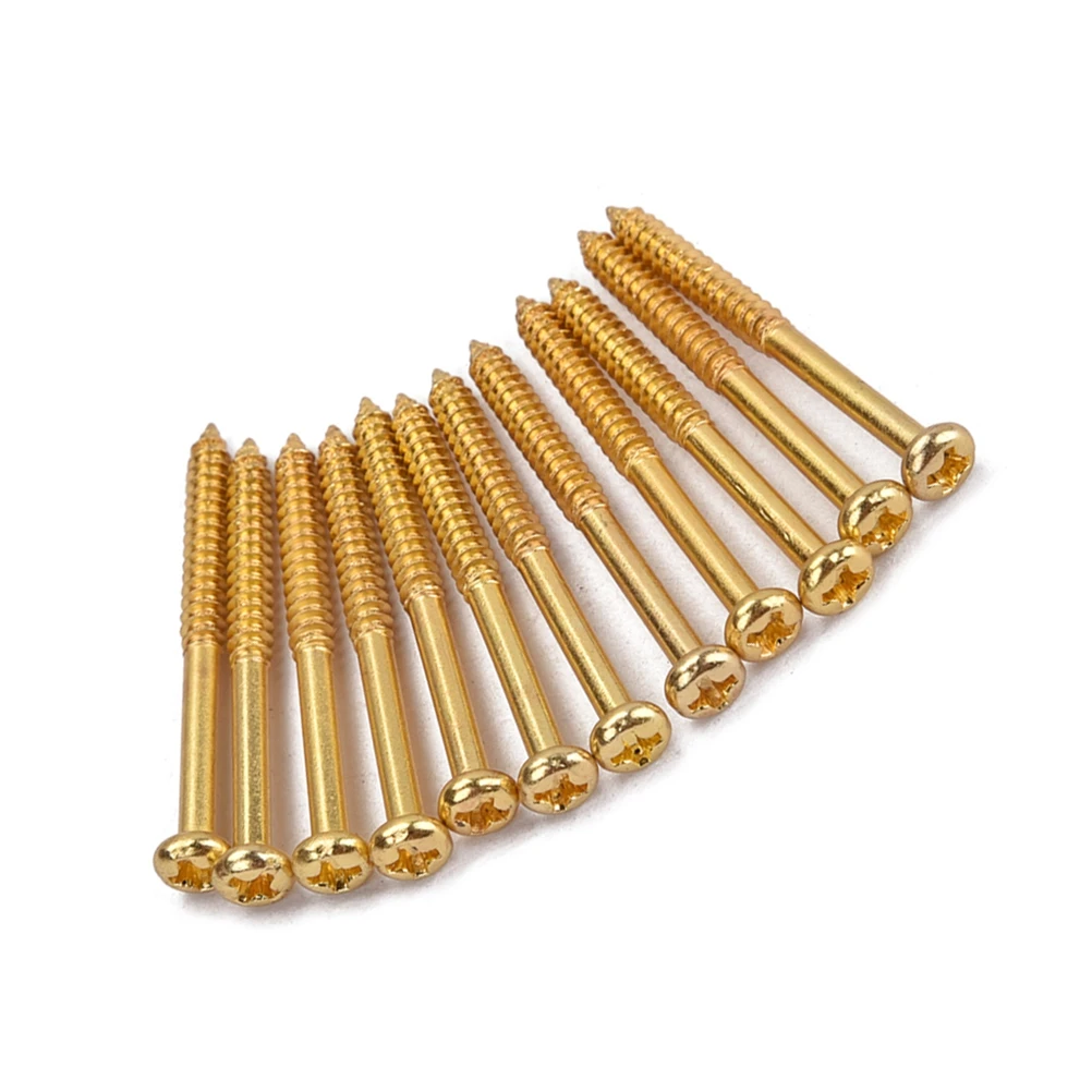 

12 Pcs Bass Guitar Screws Kit Double Coil Replacement Pickup Humbucker Accessory