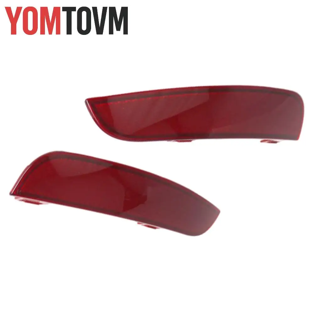 2Pcs Red Rear Bumper Reflector ABS Exterior Trim For Volvo V50 S40 2008-2015 Car Accessories Reflective Decals Stickers