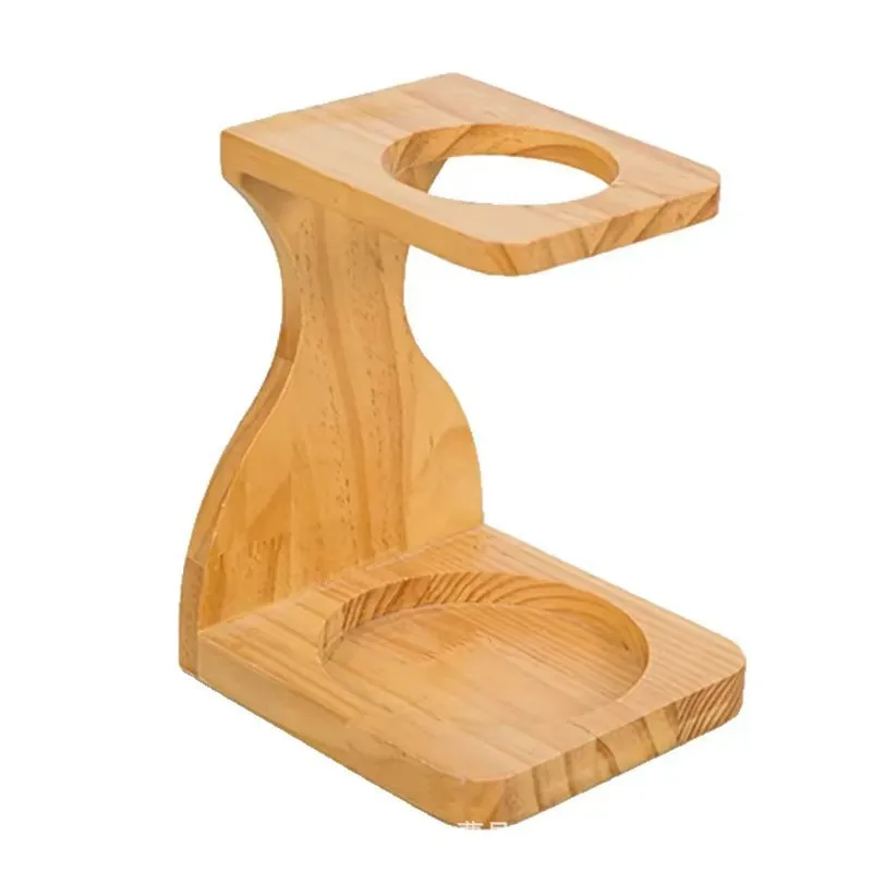 Yjq wooden coffee filter rack simple desktop single hole storage drip type hand brewed coffee