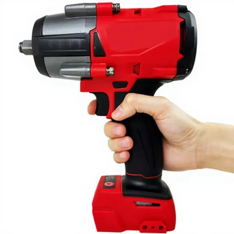 Red Professional Power Wrench LED Working Light Reliable Herramientas Adjustable 3400rpm 1500nm High Efficiency Torque Wrench