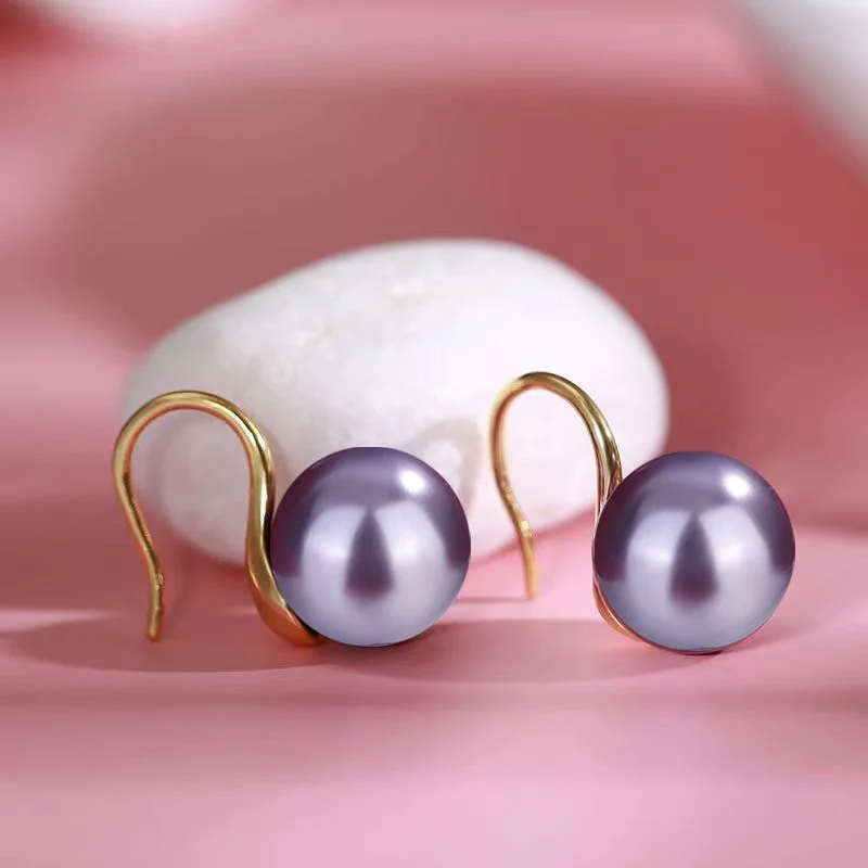 Senlissi- Retro Palace Ohrstecker aus 925er Sterlingsilber für Damen, 12 mm, natürliche Hotan-Jade-Ohrringe, 18-Karat-Ohrringe, feiner Perlenschmuck, Geschenke – Detail 1