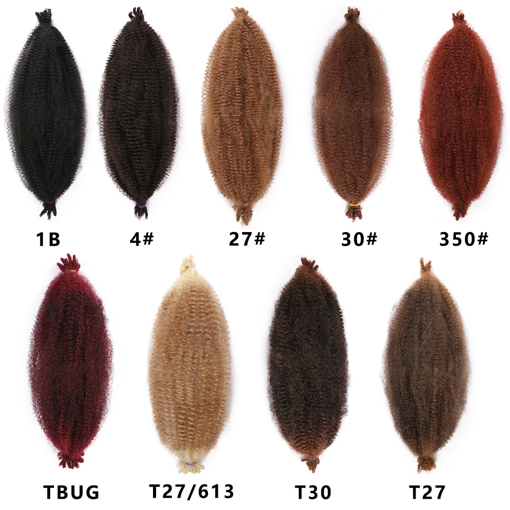 키키 말리 트위스트 브레이딩 헤어, 하이 퍼프 스프링 아프로 트위스트 헤어 익스텐션, 합성 크로셰 헤어, 나비 로크용 벌크
