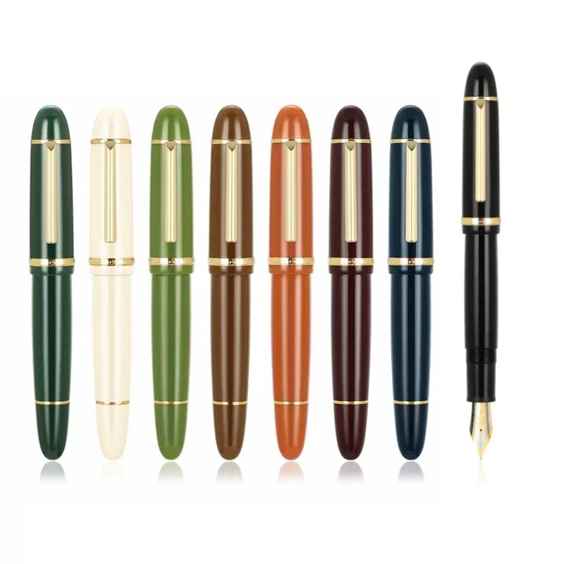 X159 Acrylic Series Fountain Pen Gold Silver Clip Iraurita Fine Nib for Writing Signature Office School A7107 Glass pen