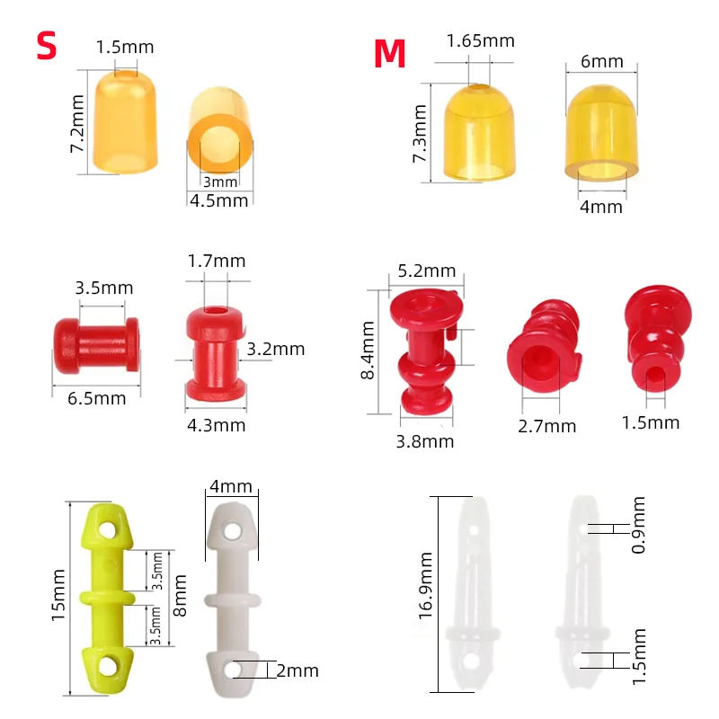 Wifreo 20pcs Copper/Plastic Slide Parts Snapper Silicone Skirts Rubber Tie Fixed Parts Jig Assist Hook Saltwater Fishing Tackle - view 3