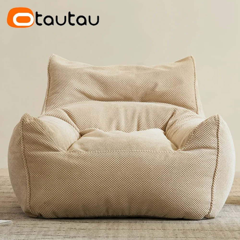 OTAUTAU Miękki pokrowiec na kanapę Waffle Bean Bag Wihtou Filler Floor Corner Beanbag Fotel Lazy Pouf Sac Reading Game Chair SF183