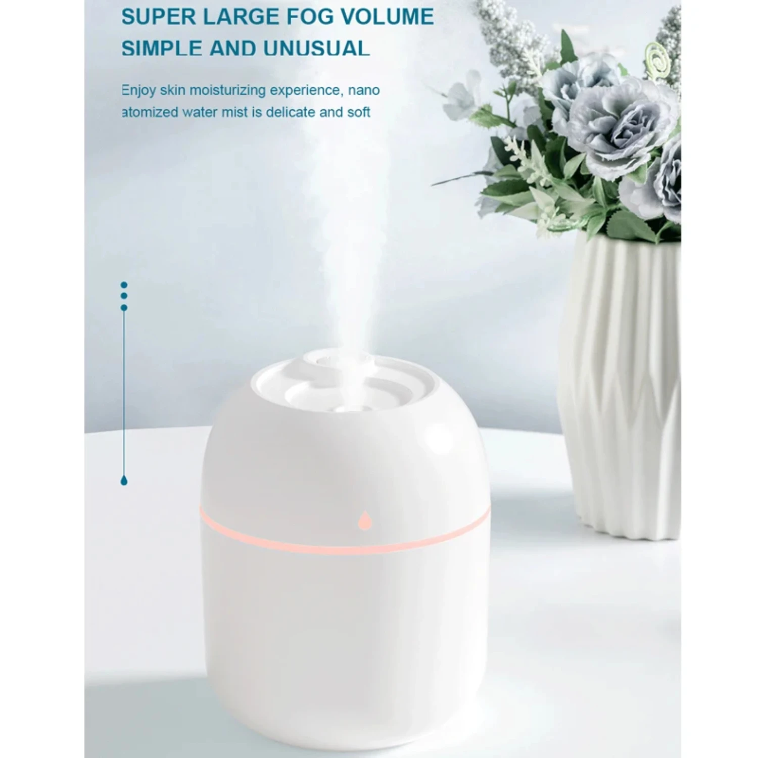 Compact, Intelligent, and Large Portable Adjustable Mini USB Air Humidifier with Perfect Aromatherapy Machine - Ideal for Adding