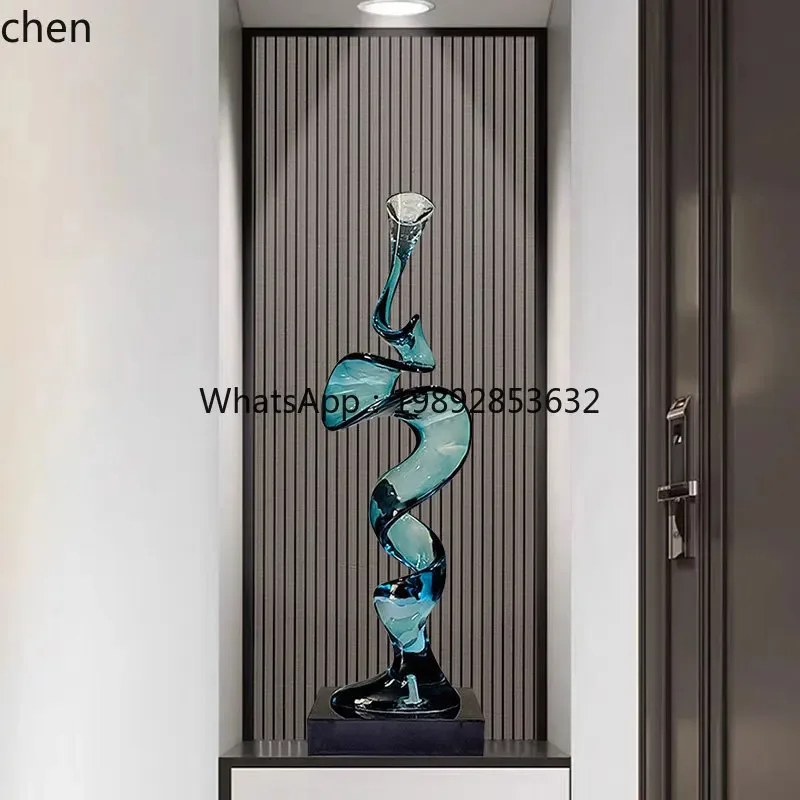 

r5.13 abstract entrance ornament living room TV cabinet desktop transparent sculpture hotel decoration