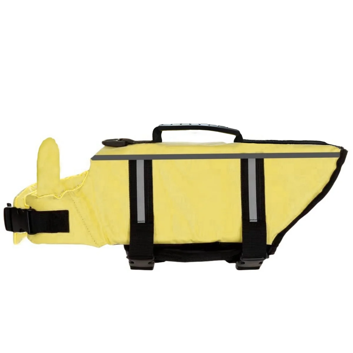 1 Stück Outdoor-Hundeschwimmweste in Gelb, Schwimmweste mit hohem Auftrieb und Rettungsgriff, reißfeste Hundeschwimmweste (Gelb)