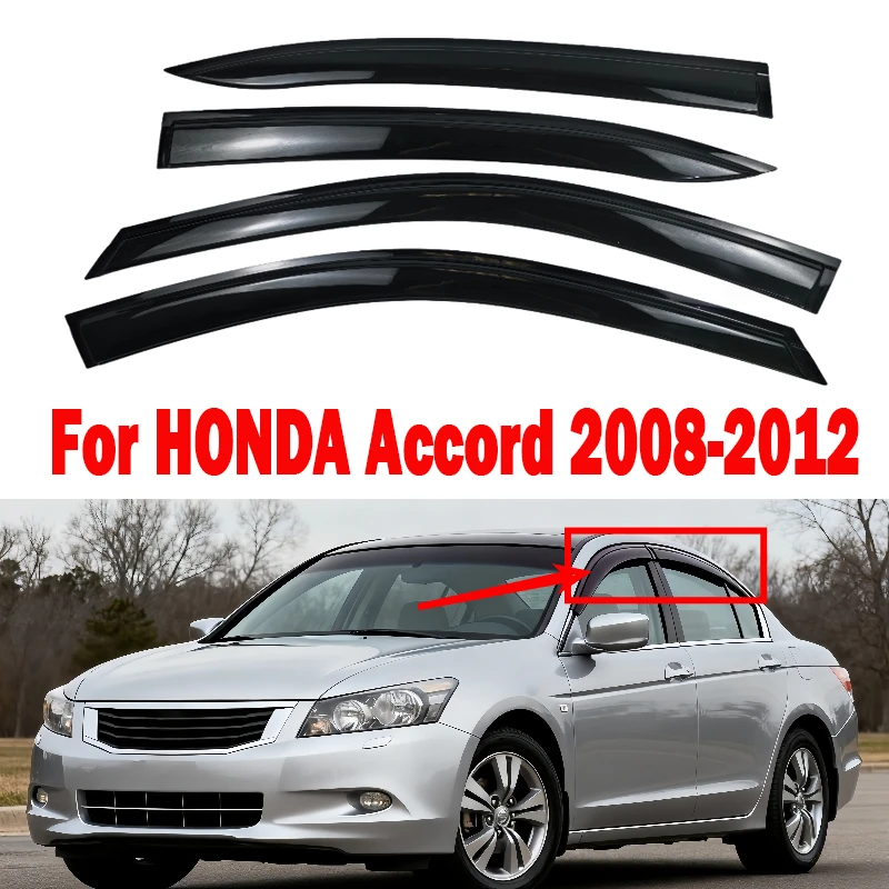 

Дефлекторы окон (ветровики) для Honda Accord 8-го поколения 2008-2012 годов | Ветровики для боковых окон автомобиля | Защитный чехол от солнца и дождя для окон