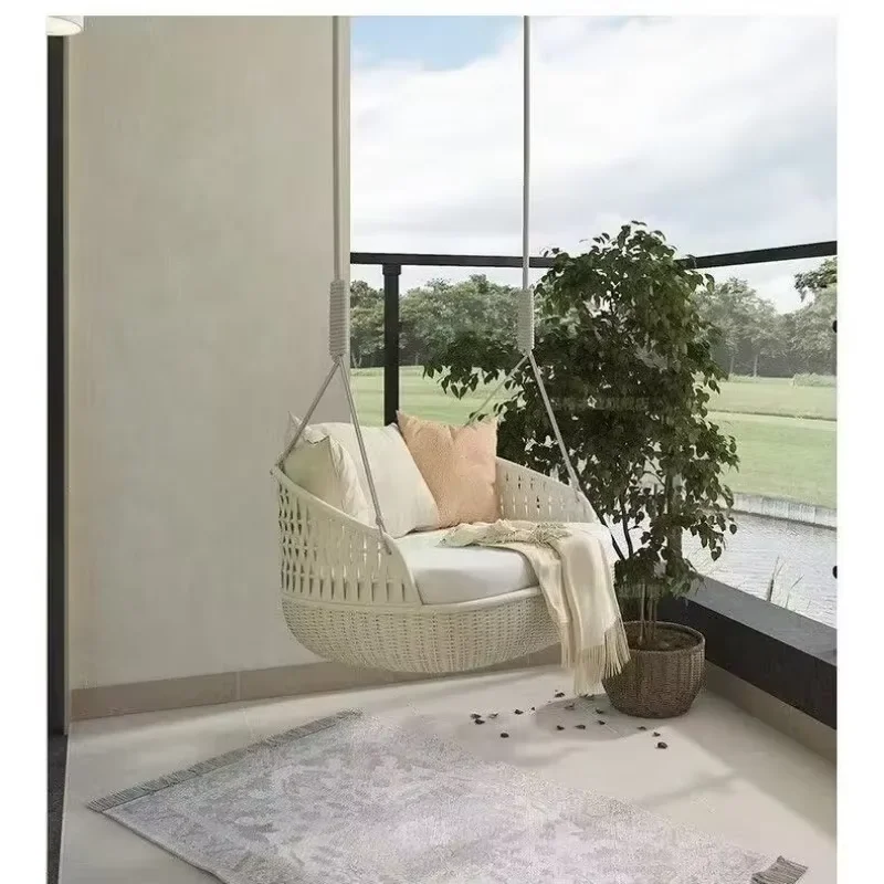 Internet Celebrity Swing Hanging Chair Hanging Basket Lazy Rattan Chair Indoor Cradle Chair Balcony Courtyard Swing