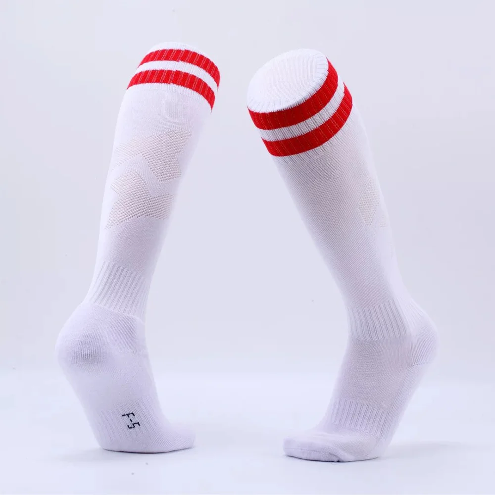 Soccer Socks Kid Boys Girls Training Cotton Knee High Sock Team Football Thick Outdoor Sport Running Hiking Tennis Jogging