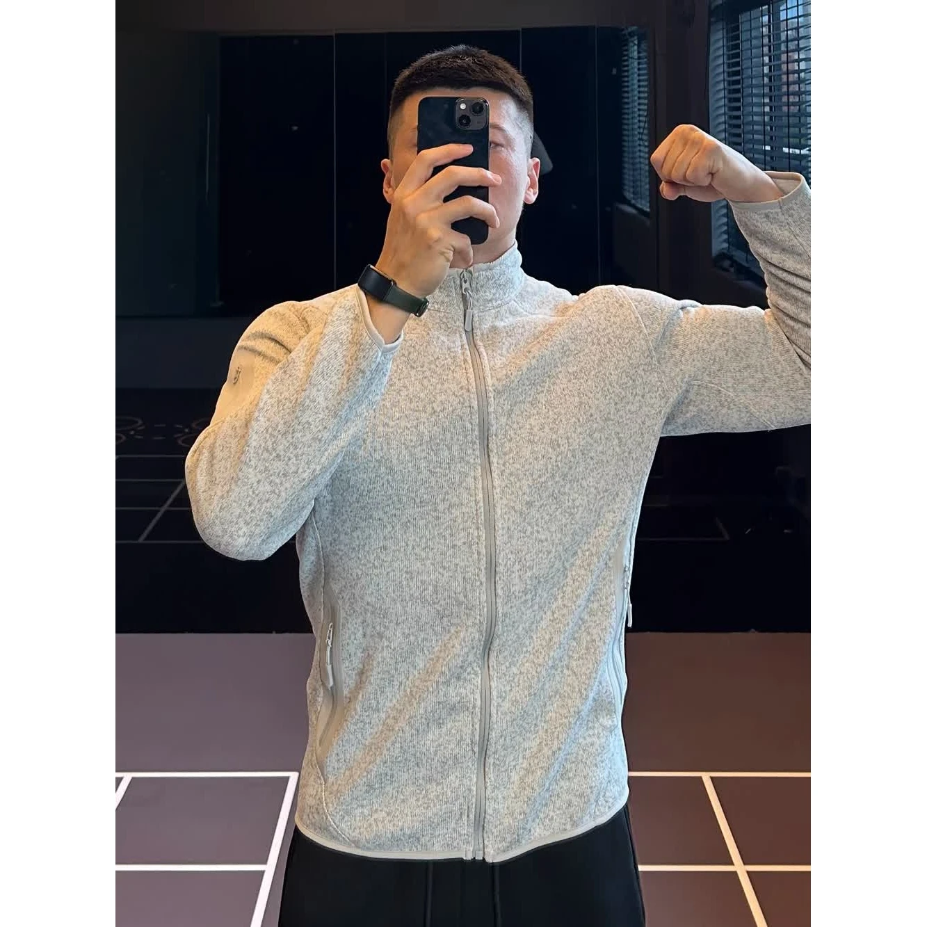 American Sle Functional Zipper Sports Sweatirt Men's Dyed Fce Long Sve T-irt Fitn Casual Autumn Winter