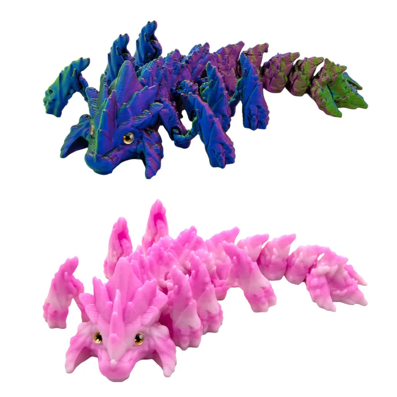 14.5 CM/20 CM Multi-color 3D Afdrukken Ornamenten Met Simulatie Oog Draaibaar Gelede Diermodel Home Office desktop Decor