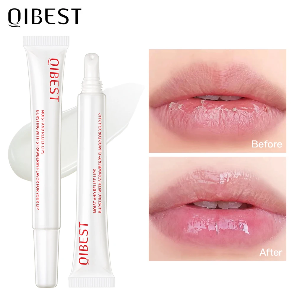 QIBEST Lip Plumping Fruit Flavor Lip Oil Nourishing Hydration Moisturizing Transparent Lip Honey Lip Care Ampoule Lip Oil