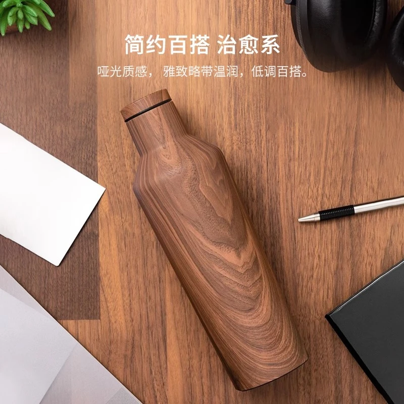 كوب قهوة من الحبوب الخشبية للفتيات ذو قيمة عالية وكوب ماء من الفولاذ المقاوم للصدأ بسعة كبيرة