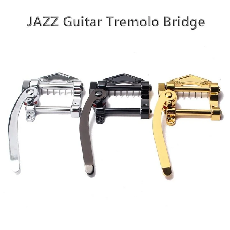 

Jazz Electric Guitar Tremolo Bar Bridge Unit Vibrato Bridge Zinc Alloy for Tele SG LP ETC ES335 Guitar Parts Accessories