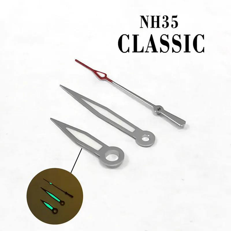 Modified Watch Accessories Hand Three-Pin Lightning Second Hand ColorLuminous Suitable For NH35 NH36 4R 7S Movement