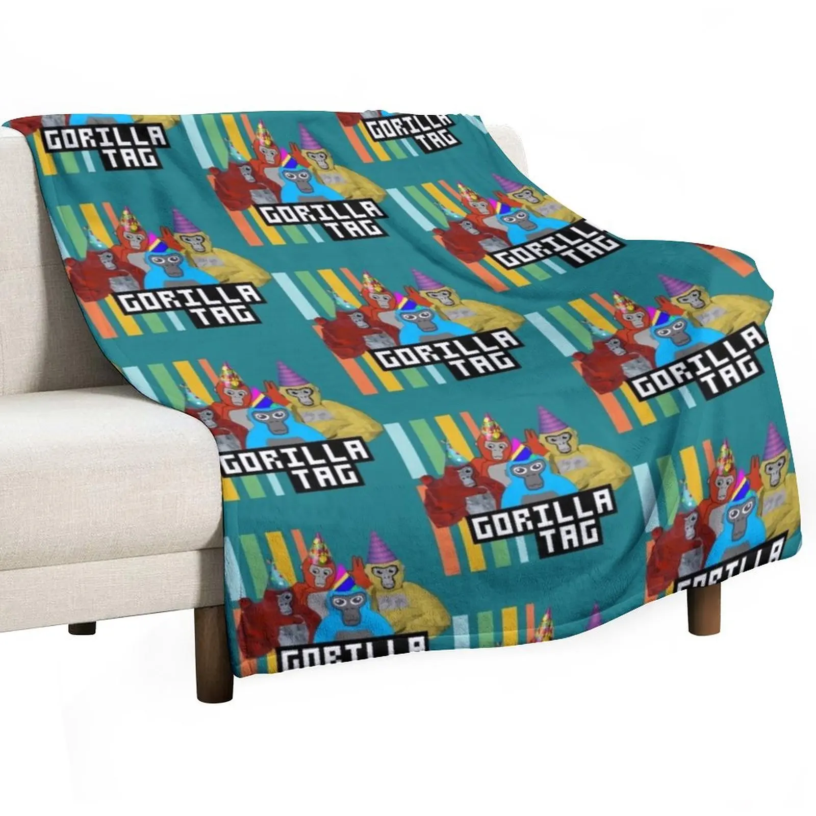 

Gorilla Tag Party Time 5 Throw Blanket warm winter Tourist Blankets For Sofas Extra Large Throw Blankets