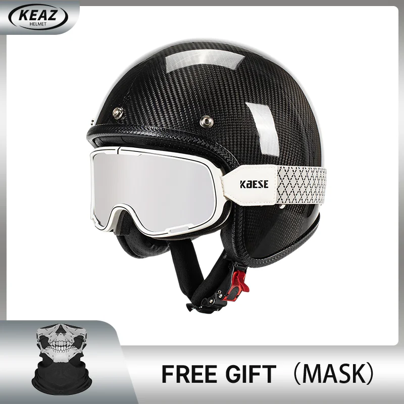 

Factory Directly Newest Carbon Fiber Pattern Motorcycle Helmet Open Face Scooter Casco Pilot Men Motorbike Capacete De Moto