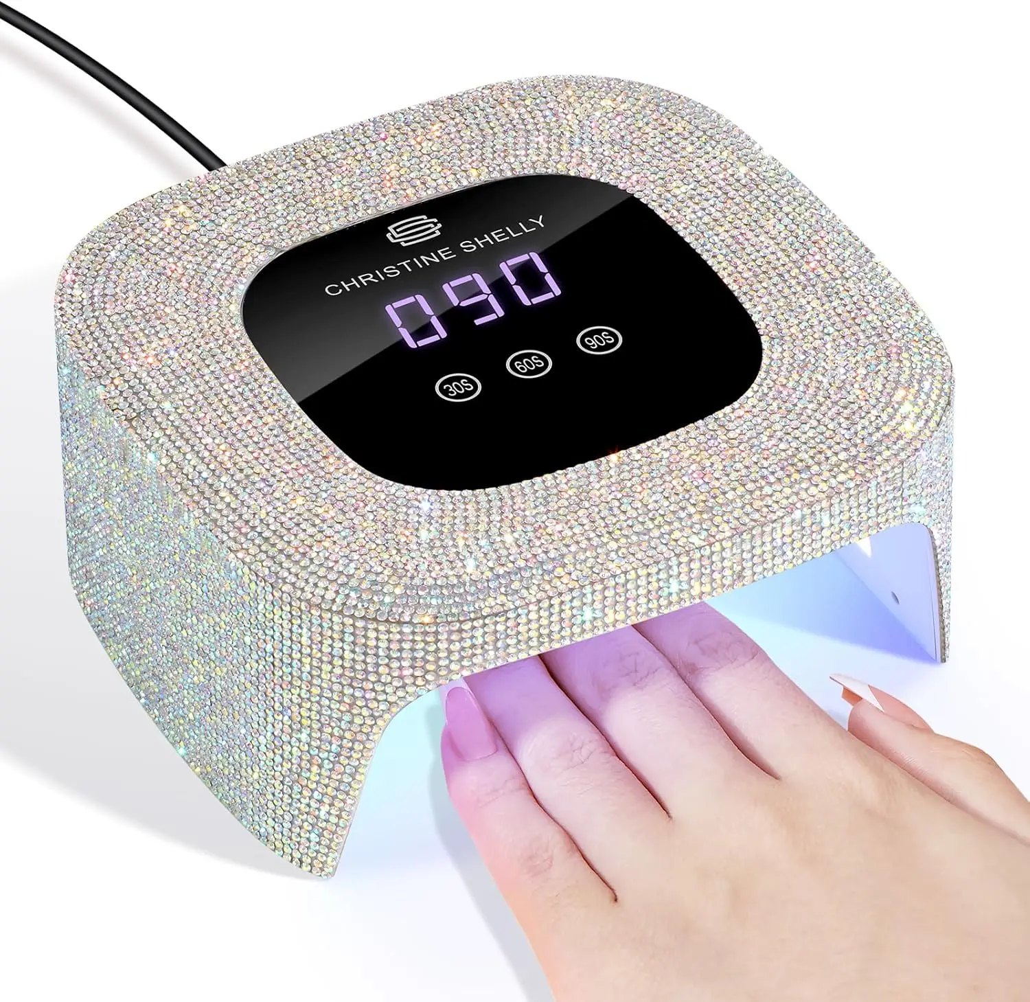 

Cordless UV LED Nail Lamp with Auto Sensor, 3 Timers, Rechargeable for Gel Nails - Salon & Home Use