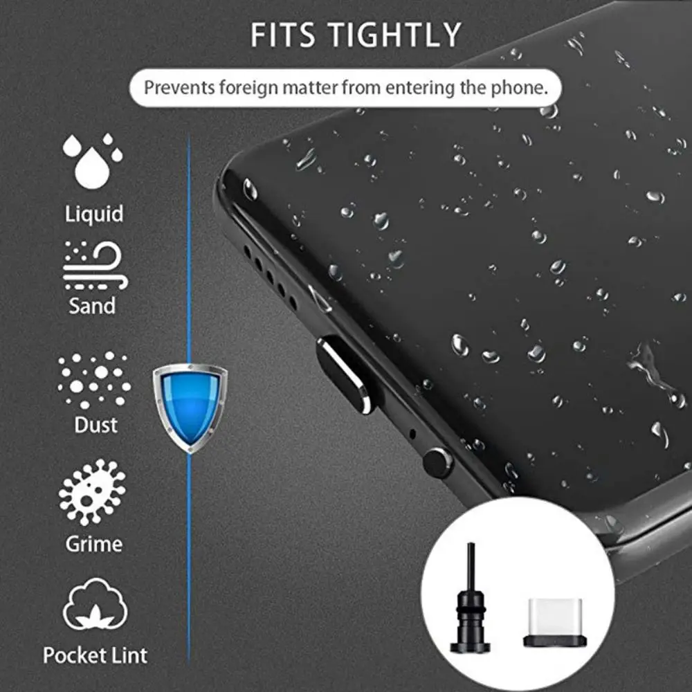 Phone Accessories 3.5mm Earphone Jack Earphone Jack Cover Data Port Type C Plug Type-C Anti Dust Plug Dust Plug Protector Cap