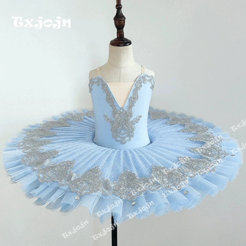Professional Ballet Dress 3-16Y Tutu Skirt Dance Costume Stage Performance Girls Ballerina Leotard Lace Flower Recital Outfit - view 3
