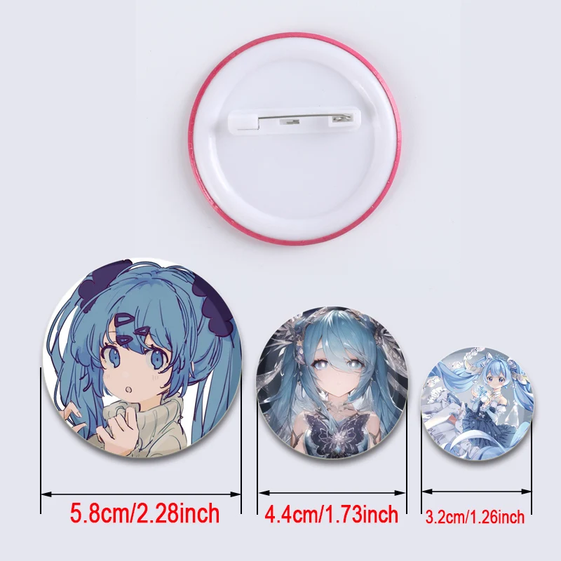 Miku Cute Cartoon Badge Project SEKAI Anime Brooches Cosplay Exquisite Enamel Pins for Backpack Jewelry Accessories Gift