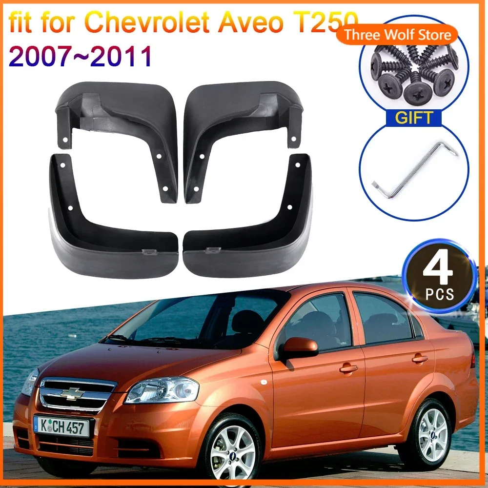 

for Chevrolet Aveo T250 2007 2008 2009 2010 2011 Mud Flaps Splash Fender Guard Mudflap Front Rear Wheels Car Stying Accessories