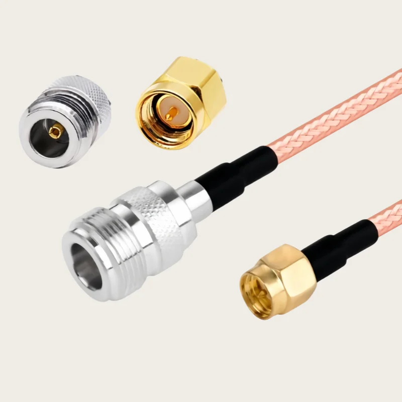 

RG142 N Гнездовой разъем к штекерному разъему SMA RF Коаксиальный соединительный кабель с косичкой