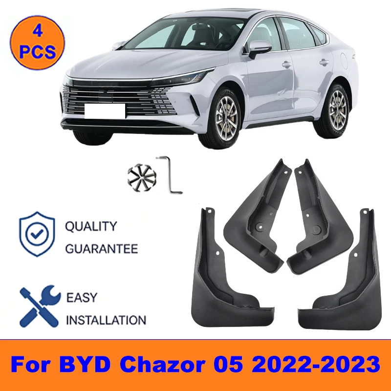 

4Pcs Mud Flaps For BYD Chazor 05 2022-2023- Splash Guards Front & Rear Wheel Fender Mudguards Car Exterior Protection Accessory