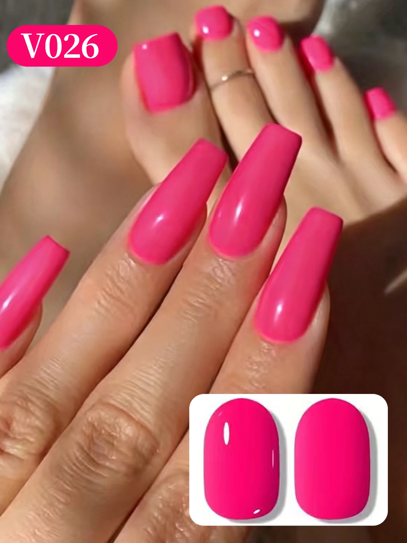 1pc 15ml Hot Pink Gel Nail Polish Starter Pure Soak Off No Wipe Nail Gel Polish Suitable For All Seasons