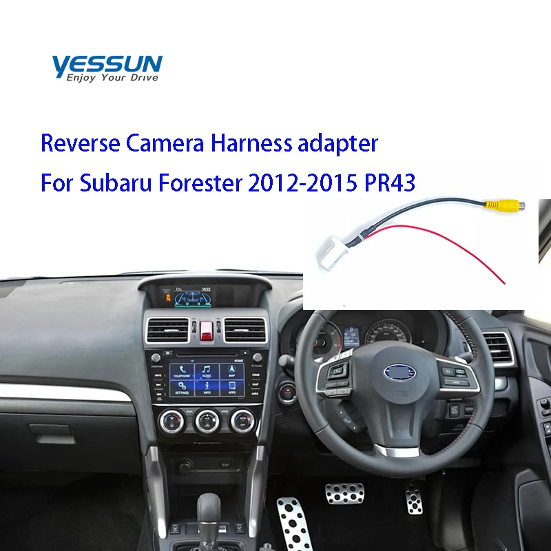 8Pin Rear Camera harness adapter For Subaru Forester PR43 2012-2015 Original car Media Monitor Parking Camera RCA pluginto wire