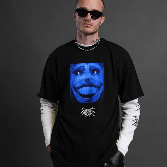 

Футболка C SPORT k Souls с принтом Laughing Print, повседневная дышащая хлопковая футболка с короткими рукавами для пар, для всех сезонов