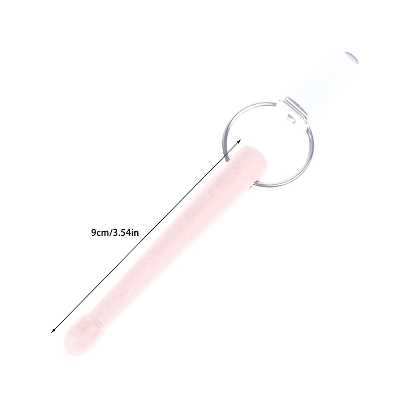 أعواد طبلة صغيرة سلسلة المفاتيح أفخاذ خشبية قرع حلقة رئيسية الإكسسوارات #6