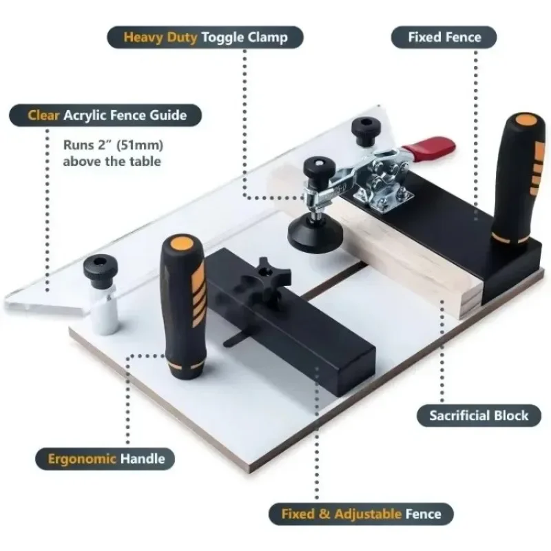 

Good Professional Precise Cutting Rail for Cabinet Door Joints Rail Coping Sled for Router Tables,